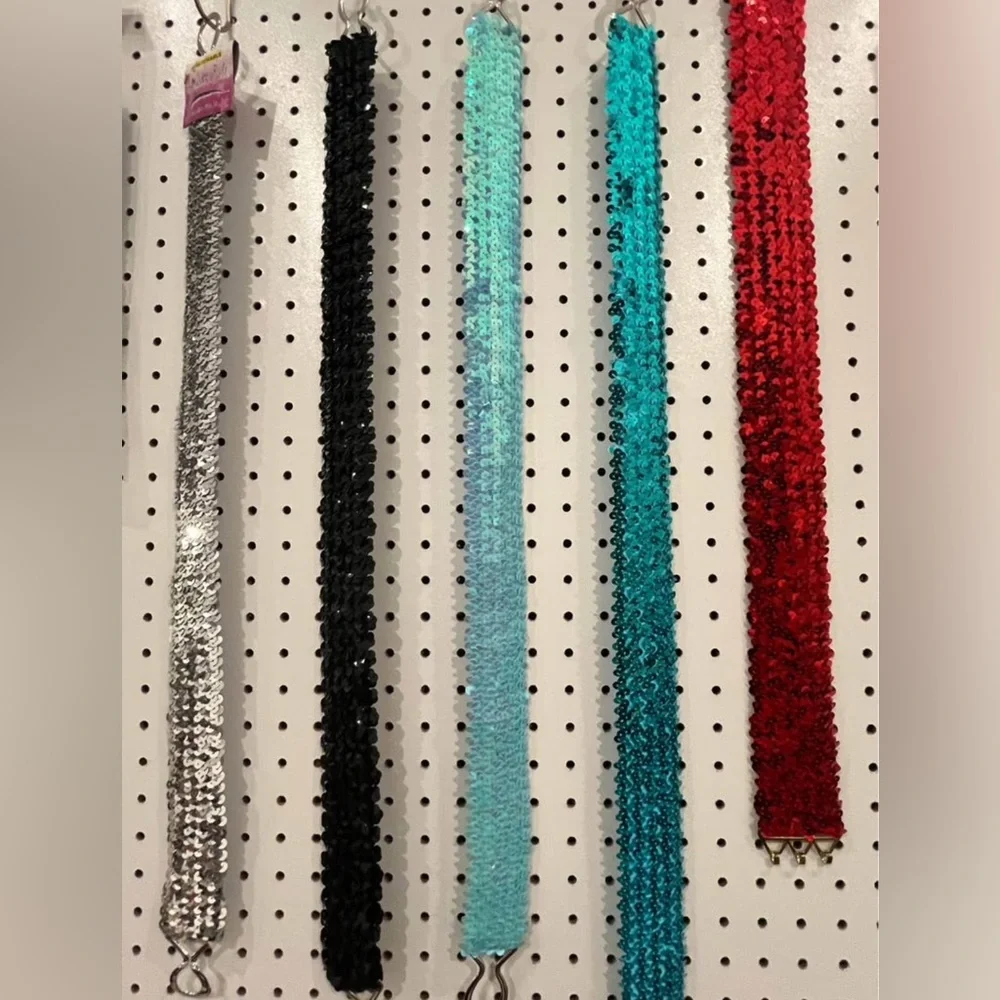Lot of Various Sequin Waist Belts. Please‎ read description!